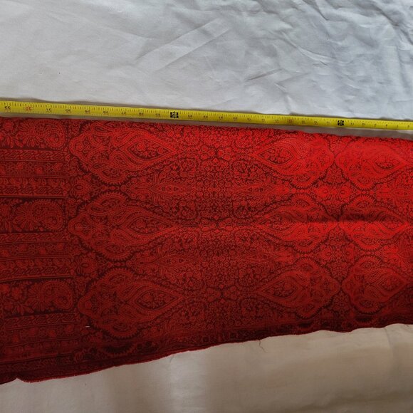 Pashmina Large Red Cashmere and Lana Scarf - Picture 3 of 6